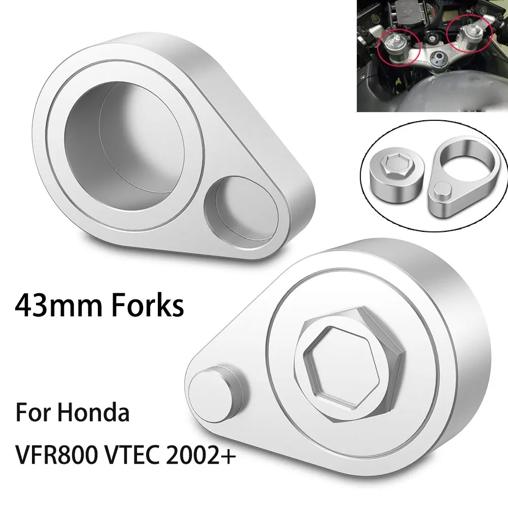 

2Pcs For Honda CBR1100XX Blackbird VFR800 VTEC 2002+ Fit 43mm Fork Models Motorcycle Handlebar Riser Spacer Kit Handle Bar Riser