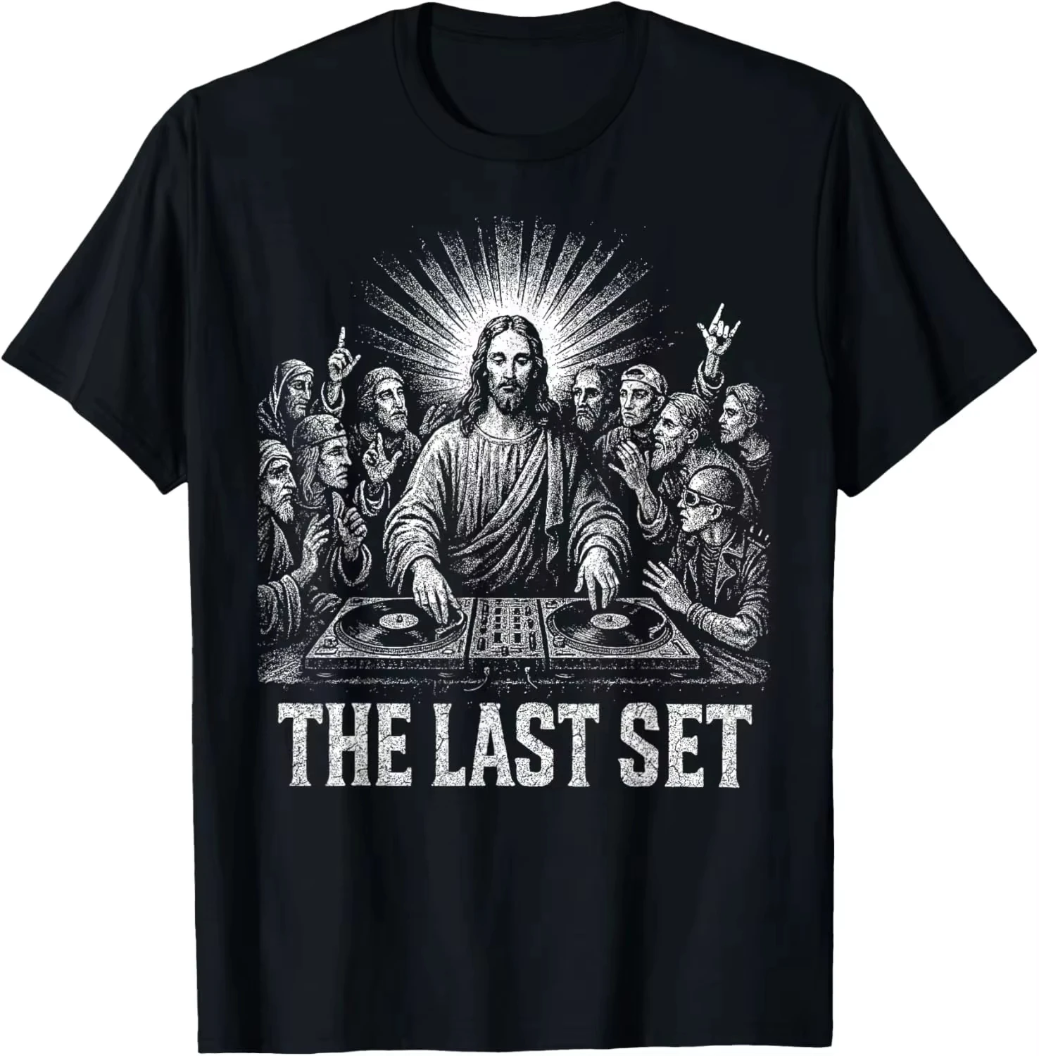2026 Jesus Last Set Rave Men's T-Shirt Cotton Unisex O-Neck Short Sleeve Oversized Y2k Popular Fashi