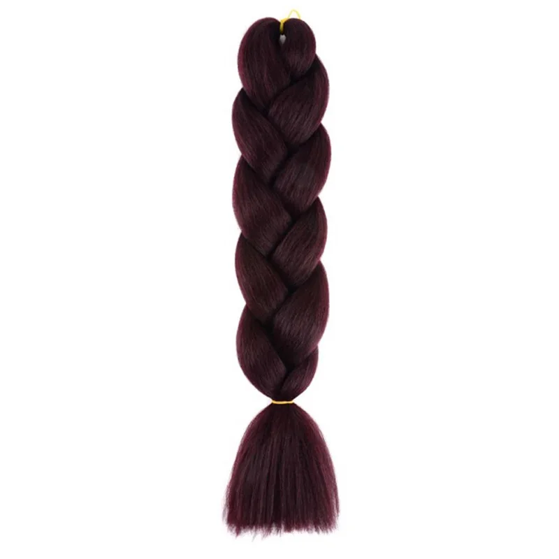 24 inch synthetische lange rechte yaki vlechten haar ombre vlechthaar jumbo regenboog vlecht haarverlenging voor vrouwen doe-het-zelf haar
