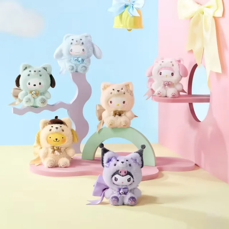 

Горячий оригинальный Hello Kitty Fox Island виниловая слепая коробка персонажи Cinnamoroll Kuromi My Melody рюкзак подвески кукла подарок на день рождения
