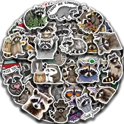 50PCS Cute Cartoon Raccoon Sticker Animal Diy Mobile Phone Trend Decal Decal Personalized Graffiti Waterproof Stickers