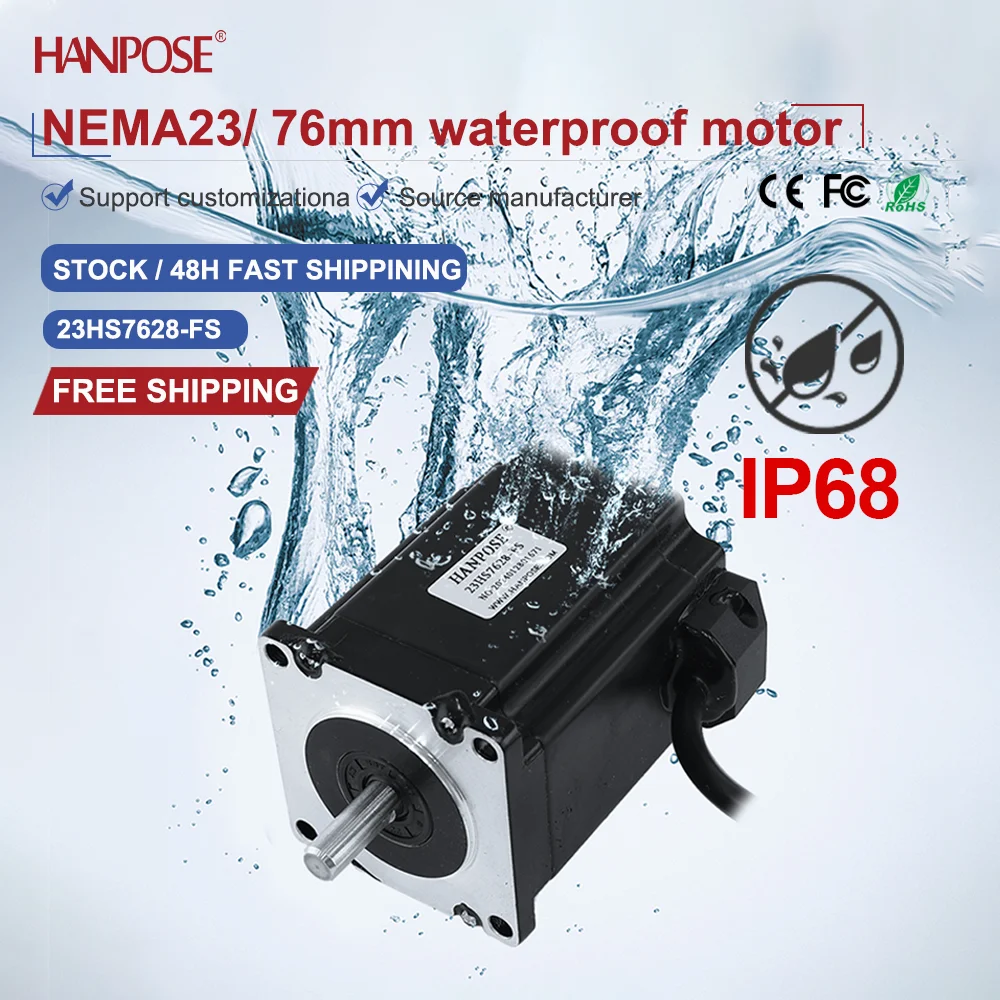 

NEMA23 23HS7628-FS Waterproof Stepper Motor 1.89N.m 2.8A 3D Printing Accessories Motor Manufacturer Direct Sales NEMA23