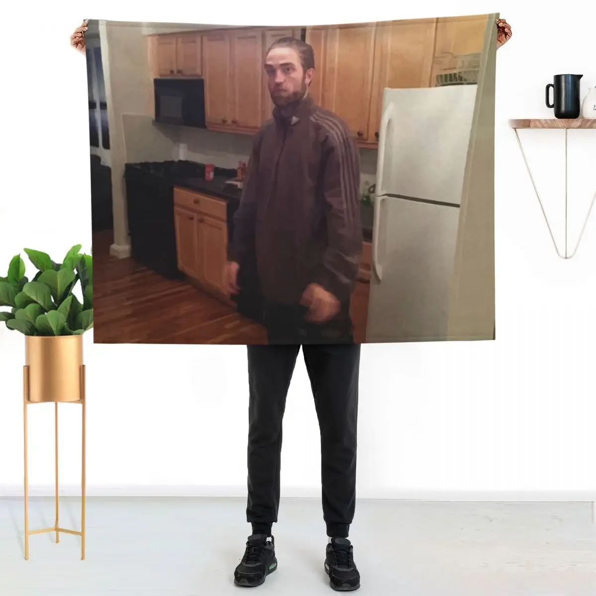 Robert standing meme Throw Blanket Nap Decorative Sofa Picnic For Decorative Sofa Custom anime Blankets