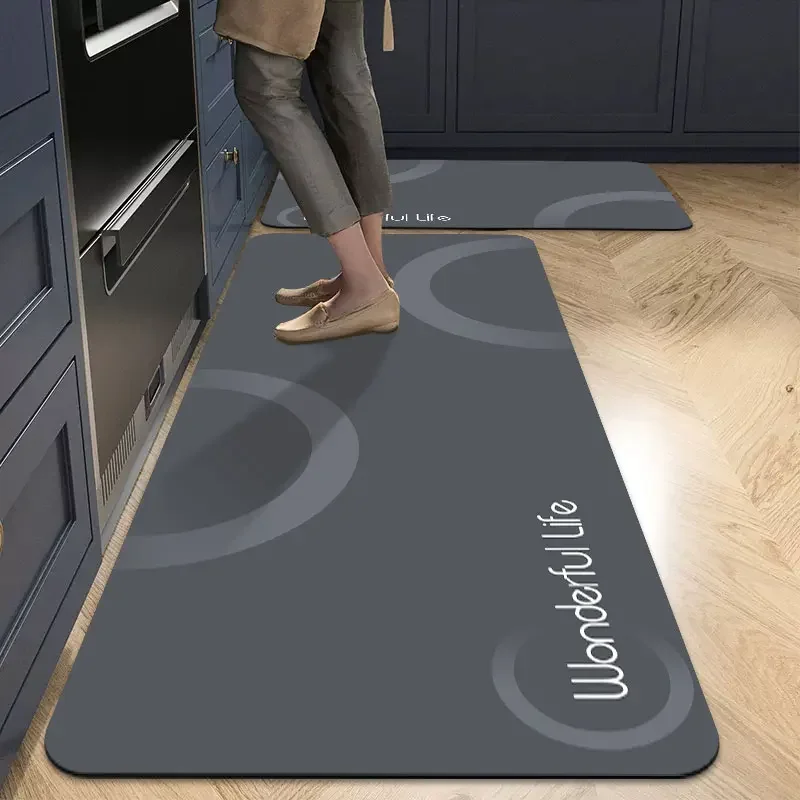 Modern Diatomite Kitchen Mat Long Rug Super Absorbent Floor Mats Non-slip Kitchen Rugs Entrance Doormat Carpets for Living Room