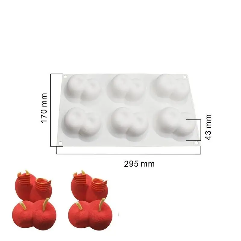 Cherry Persimmon Pomegranate Strawberry Lemon Durian Fruit Series Cake Silicone Mold Baking Mousse Mould Cake Decoration