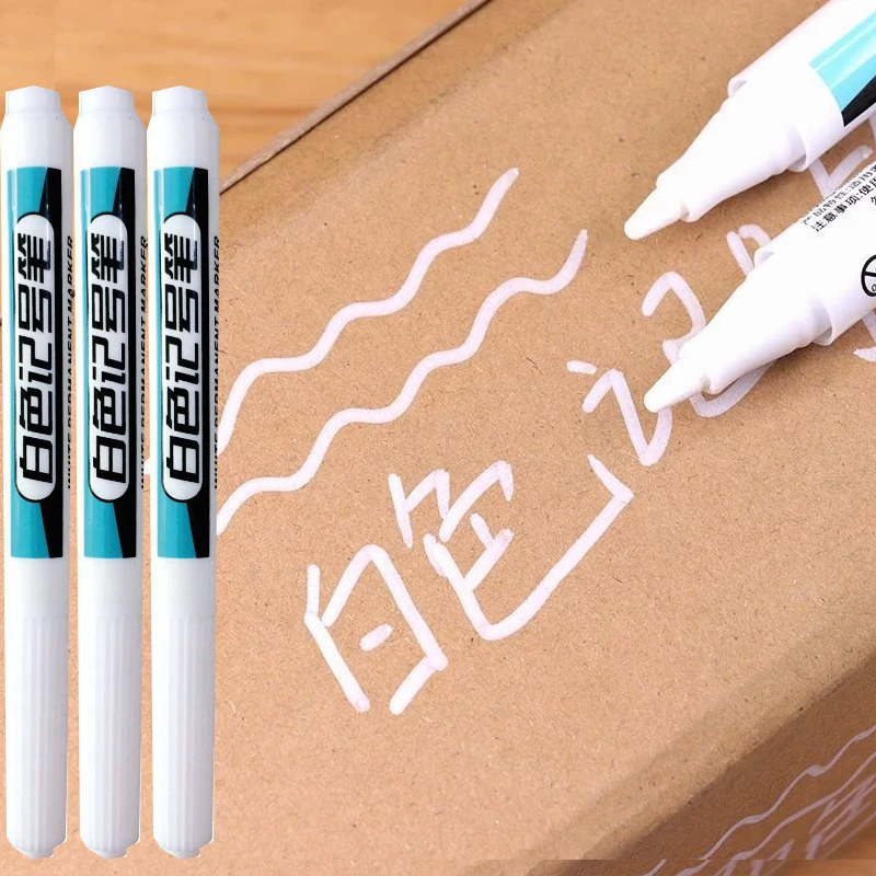 

5/3pcs Marker Pen For Carton Box Logistics White Pen Small Head Industrial Woodworking Art Multi-Purpose Permanent Marker Pen CD