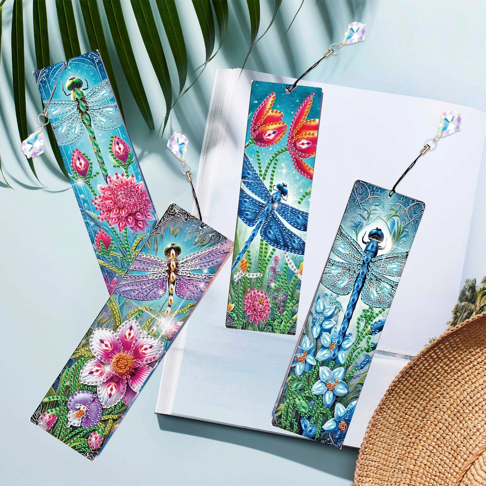4 قطع فواصل كتب ماسية للرسم بن - مراجعة Resin Art Bookmark وسعره