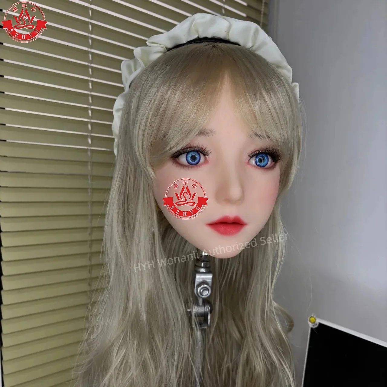 Won bisogni HYH-THB-KX-0028, interfaz M16, práctica de maquillaje de boca abierta, diseño de peinado, exhibición de joyería, TPE de grado alimenticio