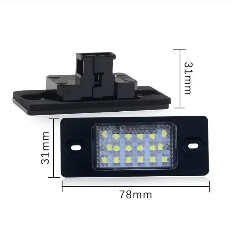 2pcs LED Number Logo License Plate Light For VW Touareg Tiguan GOLF PASSAT BORA PORSCHE Wagon MK4 MK5 Variant Number Lamps - Image 2