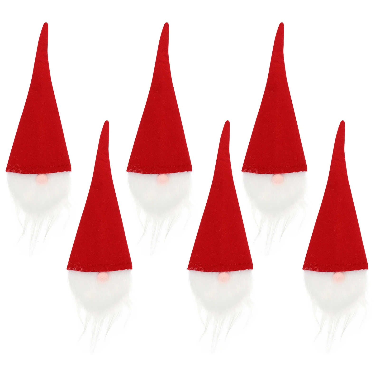 

6 Pcs Bottle Cover Cutlery Holder Red Green Gray Christmas Gnome Party Felt Cloth Bottle Sleeve Silverware Pouch Kitchen