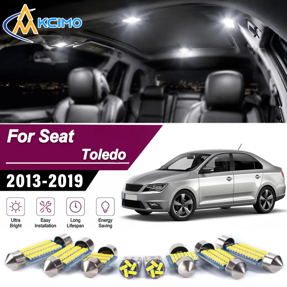 Plug And Play Canbus Error Free LED Indoor Lighting Bulbs Accessories For Seat Toledo 2013-2019 Auto Interior Lights