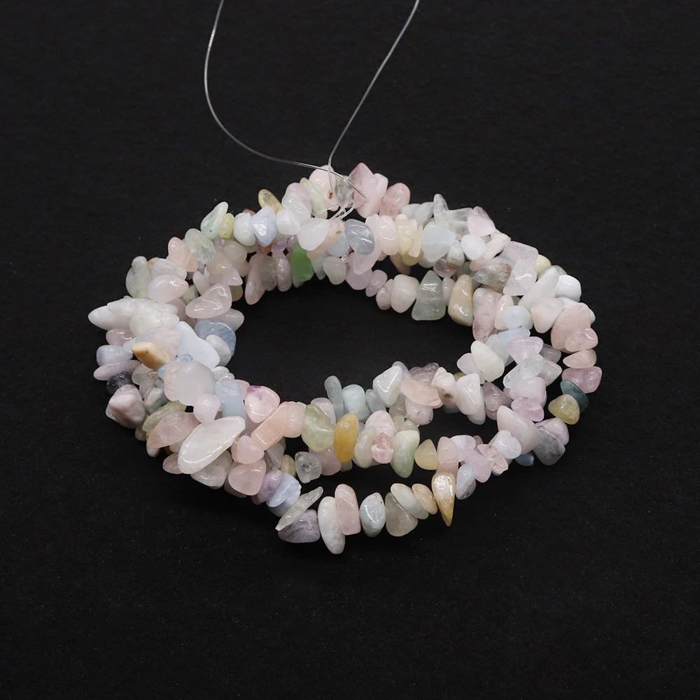

Natural Morganite Chip Gravel Bead Irregular Semi-precious Stone Loose Bead Handmade Creative Necklace Jewelry Accessory 1strand