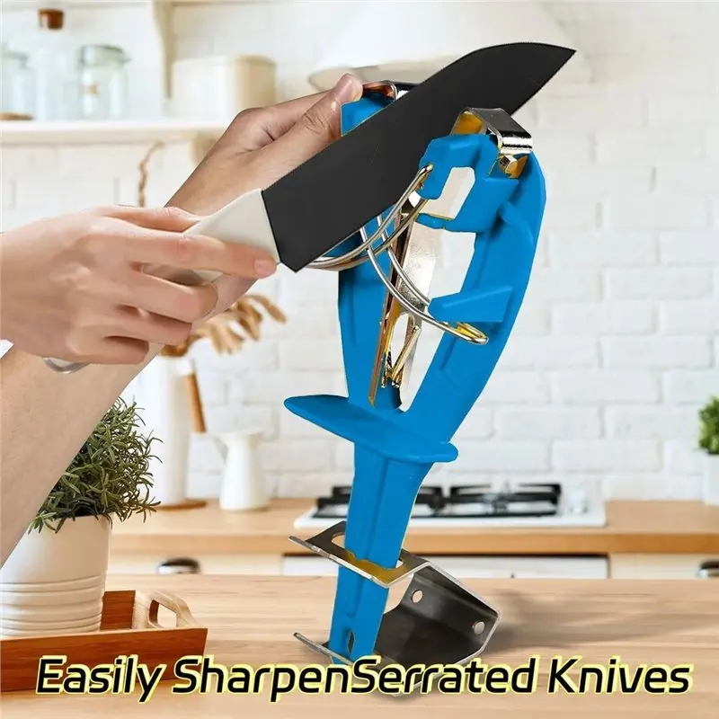 EYFL-For Kitchen Abattoir Knife Maintenance Tool Stainless Steel Knife Sharpener With Bracket Helps Sharpening