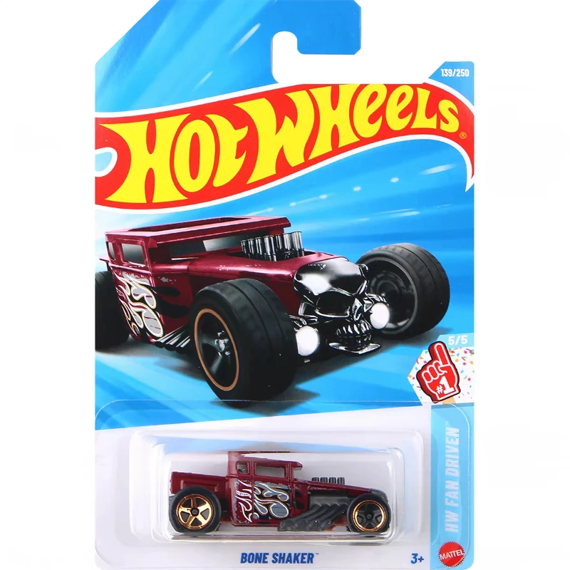 Coche Original Hot Wheels Bone Shaker, Juguetes para Niños, Vehículo Fundido a Presión 1/64, Modelo Metálico, HW Fan Driven, Brinquedos, Regalo de Cumpleaños 2026F