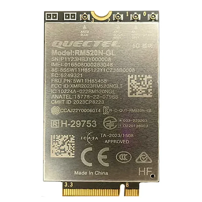 Quectel RM520N-GL 5G Sub-6GHz Module 5W11H85458 WWAN Card For Thinkpad X1 Carbon 12th T14 P14s Gen5 Magic Bay Studio Laptop