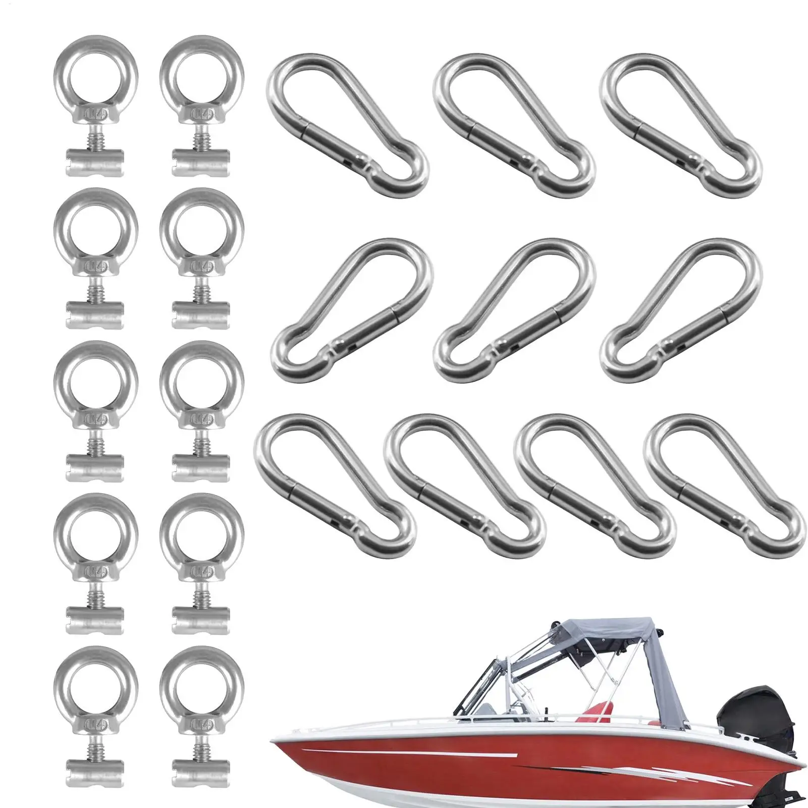 Track Mount Eyelet Rail Vertical Tie Down Eyelet Rail Mount Secure Kayak Screws Outdoor Parts for Vehicles RV Canoe Tents