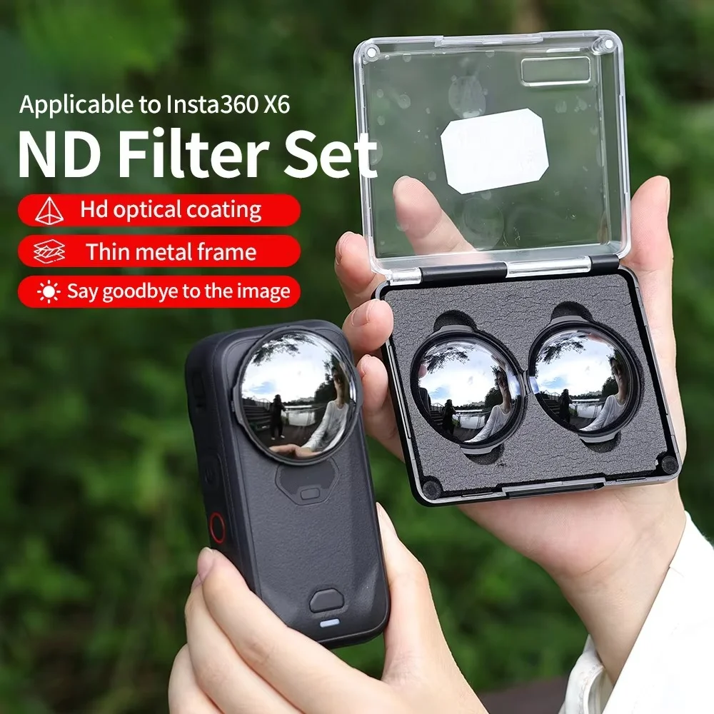 Suitable for Insta360 X6 ND Filter Lens Protection Lens X6 Dimming Lens Protection Cover Cycling Sports Camera Accessories