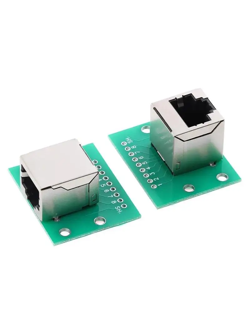 10 szt./1 szt. Płytka adaptera RJ45 do modułowego złącza Ethernet XH2.54, adapter interfejsu sieciowego + płytka breakout + listwa kołkowa — zdjęcie 2