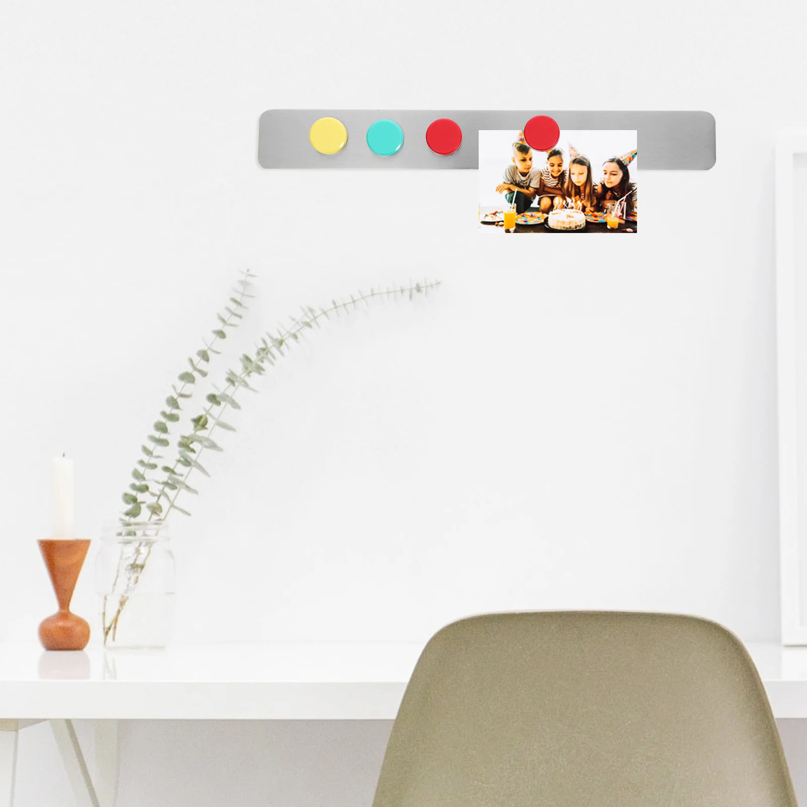 

2Pcs Magnetic Bulletin Iron Strips Adhesive Backing Strong Hold for Bulletin Boards Announcement Walls Office Classroom Memo