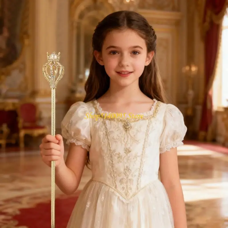 DXAE musujące miedziane cyrkonie magiczne berło dla fantasy odgrywanie ról przedstawienia teatralne wydarzenie dla dzieci