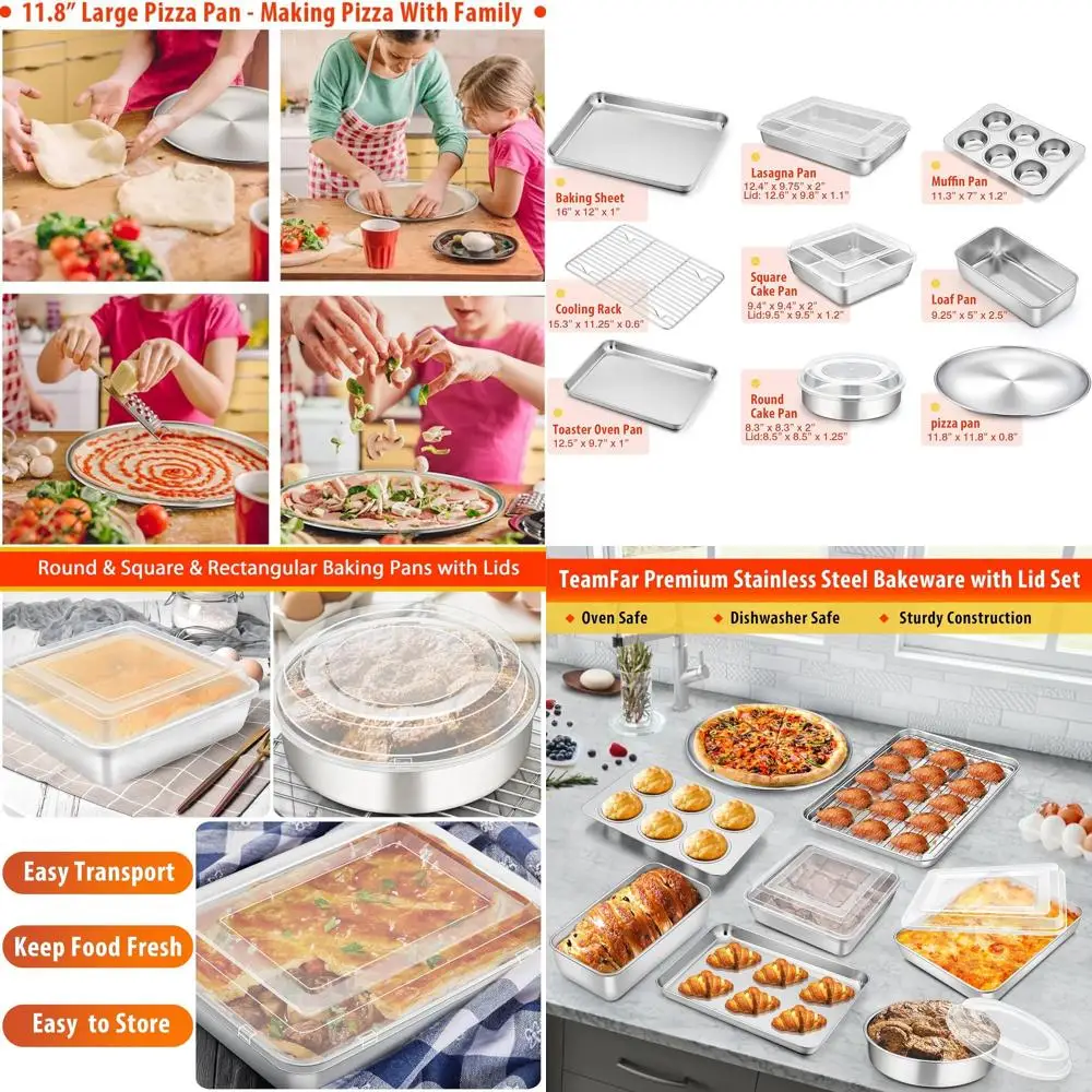 

Набор для выпечки из нержавеющей стали: подставка, листы, тостер, печь, пицца, лазанья, торт, формы для кексов и бухангов