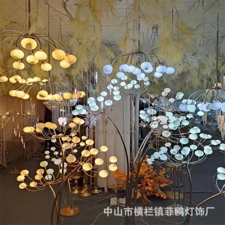 زفاف الحديد المطاوع الكهربائي مضيئة 24 رئيس الهندباء ضوء الشارع ترتيب مرحلة الزفاف قاعة الولائم الديكور #3