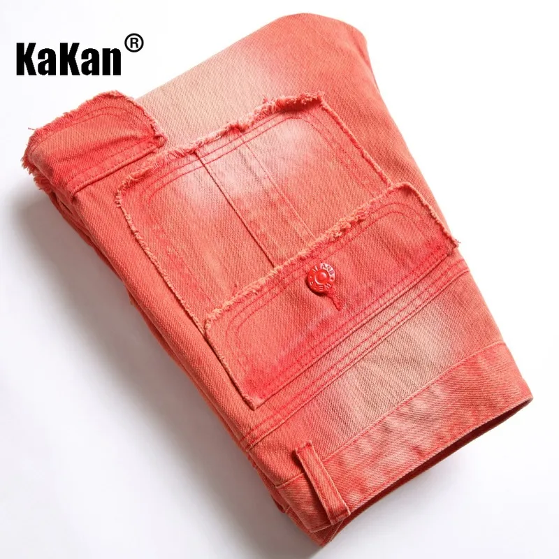 Kakan - European and American Multi Pocket Heavy Industry Jeans for Men, Original Personalized Street Water Long Jeans K87-F859