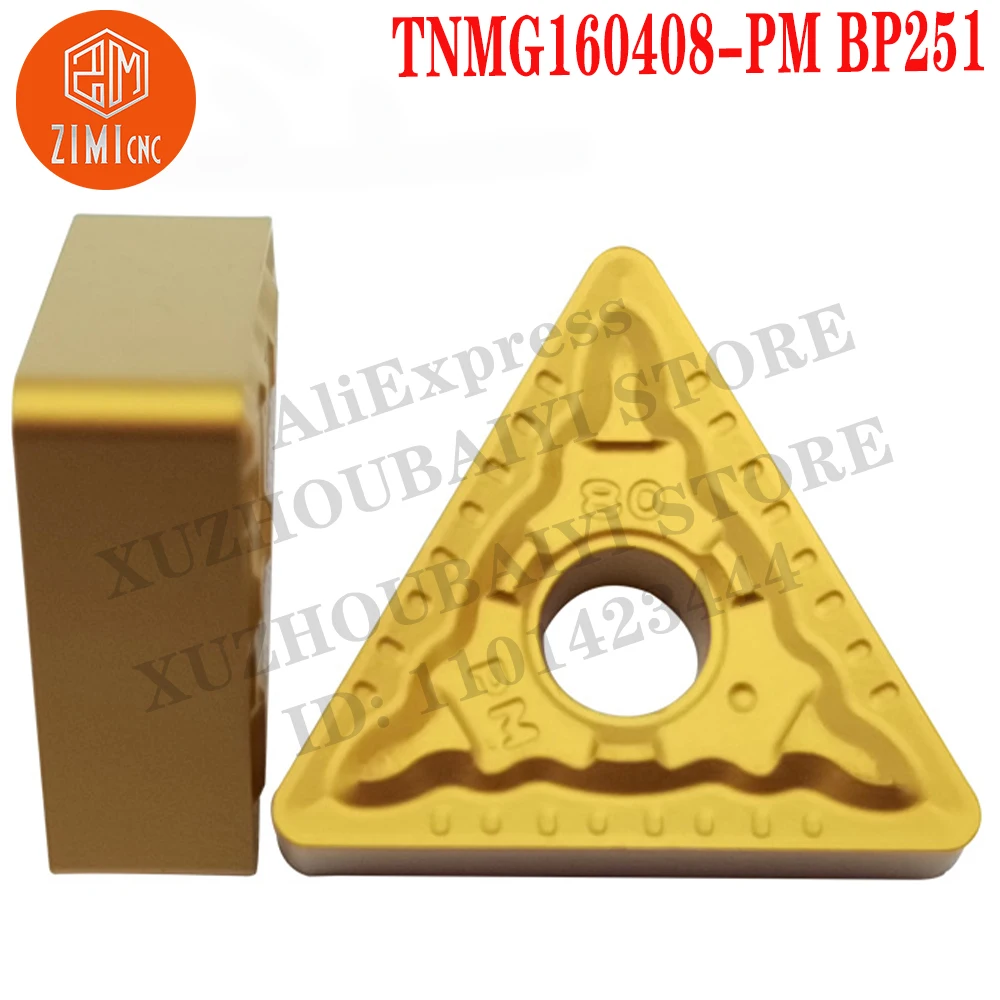 TNMG160408-PM BP251 تنمج 160408 إدراج كربيد أدوات الخراطة الخارجية أداة قطع مخرطة CNC تحول شفرة ميكانيكي مخرطة معدنية