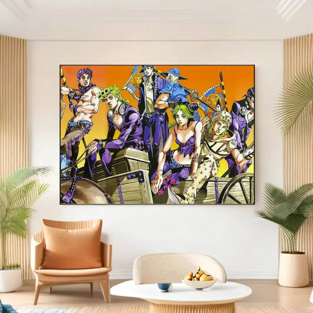 Cool Anime J-Jojo Characters Customizable HD Self Adhesive Waterproof Wall Art Poster