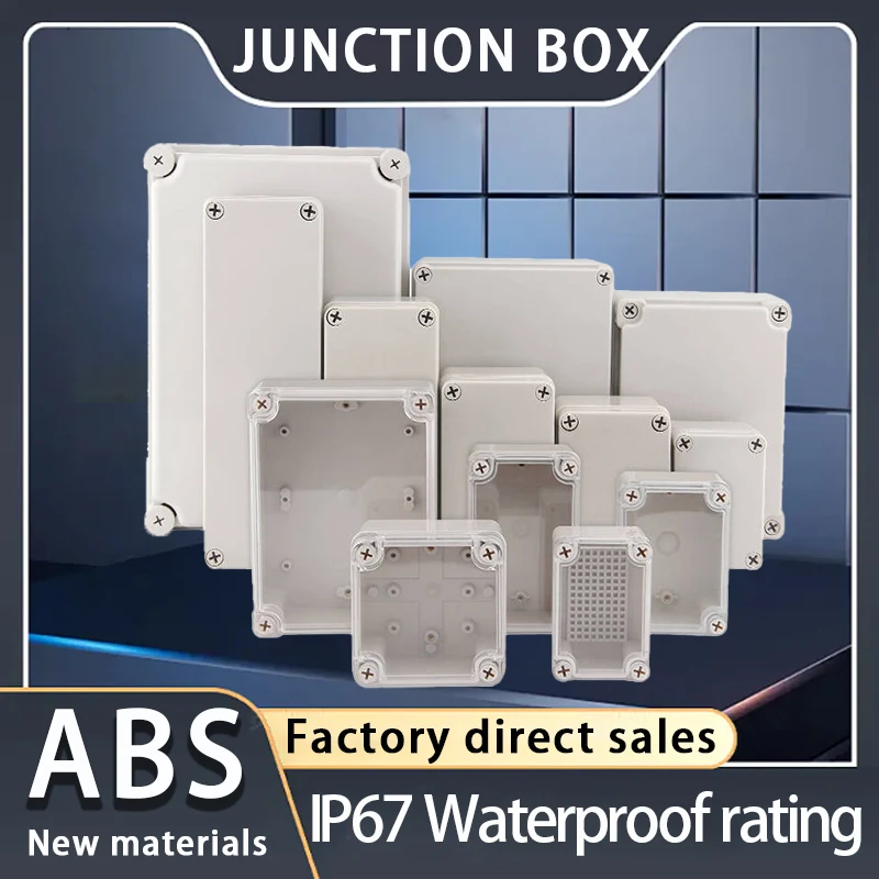 AG type new material ABS outdoor waterproof junction box / indoor monitoring power control box, grey cover / transparent cover
