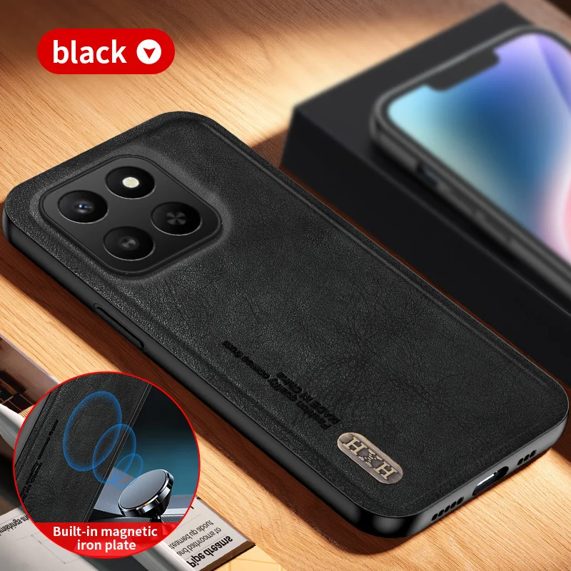 حافظة جلدية PU ريترو مدمجة في لوحة حديد على غطاء مغناطيسي للسيارة لهاتف OPPO A6 Pro 4G 5G Global #3