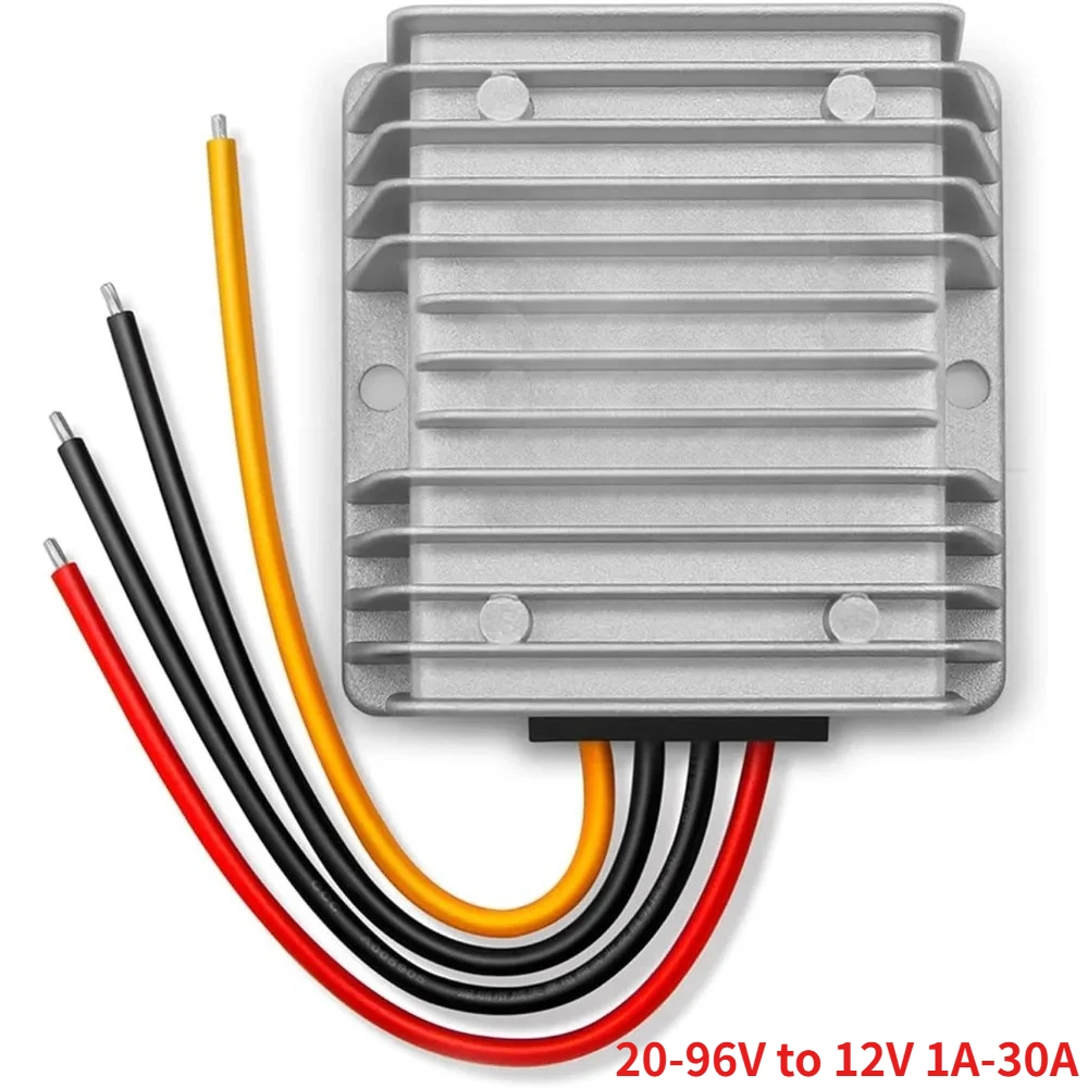 Converter Reducer 20-90V 24V 36V 48V 60V 72V to 12V 1A 3A 5A 20A 30A Step Down Buck Voltage Regulator for Golf Cart Car Device