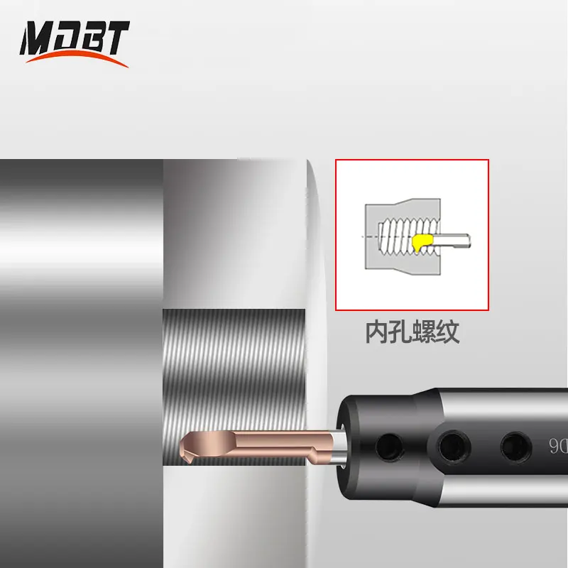 MTR MNR MIR MGR MUR MPR MFR MQR MKR fresa per foratura scanalatura filettatura utensile per foratura rivestito in metallo duro fresa interna per tornio