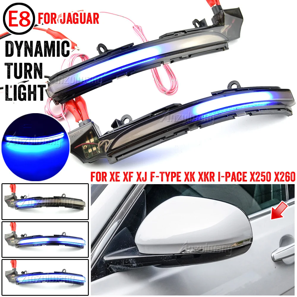 

Dynamic Blinker For Jaguar XE XF XJ F-TYPE XK XKR I-PACE X250 X260 X760 X351 X152 X150 Side Mirror light LED Turn Signal Light