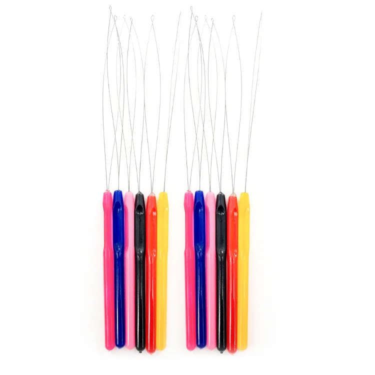 

Wholesale Hair Extension Tool Set, Colorful Plastic Handle Beader & Stainless Steel Crochet Hook for Human Hair Extension