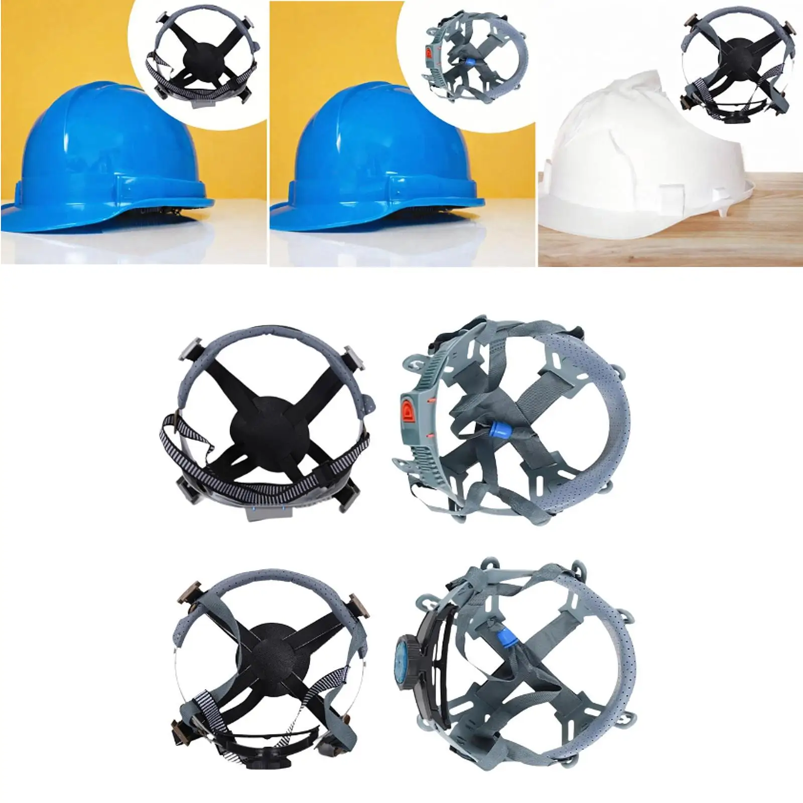 

4 Point Hard Hat Replacement Suspension Attachment Easy Installation Lightweight Bump Cap Insert Directly Replace Hard Hat Liner