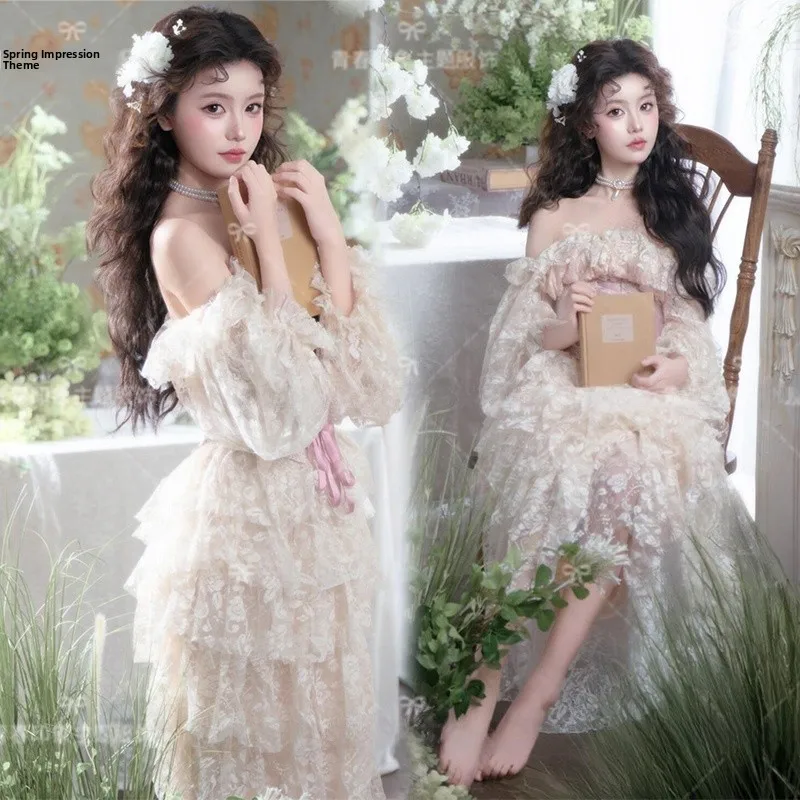 

New Arrival Lace Skirt Photography Costume Personal Art Photo Shoot Style Studio Theme Atmosphere Sensation Teen Girl
