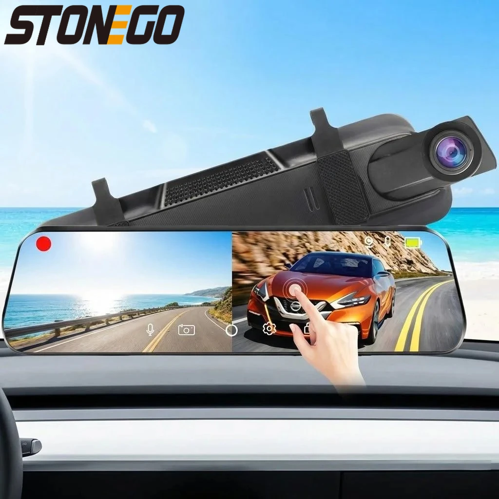 

4K WiFi видеорегистратор с сенсорным экраном, двумя камерами (передняя и задняя), потоковой передачей видео, круглосуточным мониторингом парковки и функцией Auto DVR