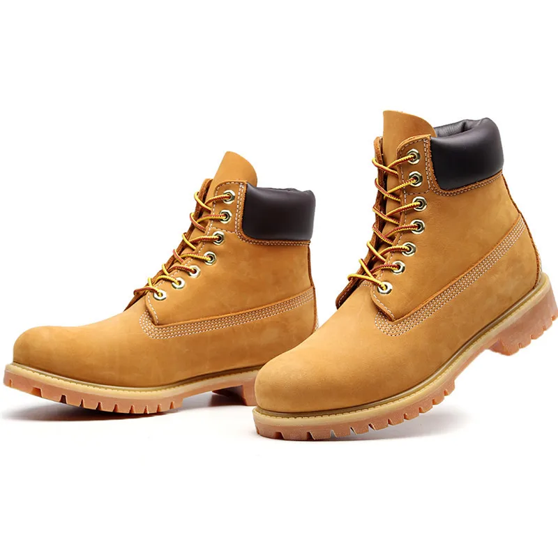 Handmade Genuine Leather Motorcycle Boots British Retro Men Women Outdoor Hiking Work Shoes Non-slip Desert Boots view 3