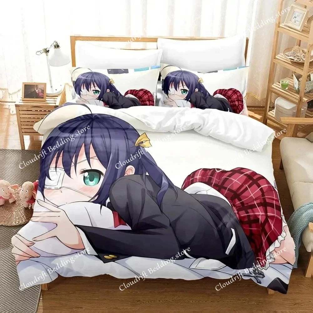 

Anime Love Chunibyo & Other Delusions Rikka Bedding Set Boys Girls Twin Queen Size Duvet Cover Pillowcase Bed Boys Adult