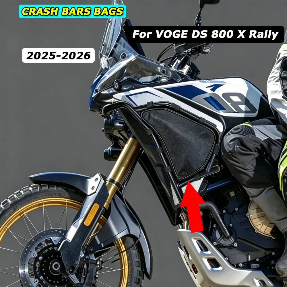 Image of Für VOGE DS 800 X Rally 2025-2026 Motorrad Original Sturzbügel-Reparatur-Werkzeugtasche DS 800X DS800 X Rahmen-Sturzbügeltasche Wasserdichte Tasche