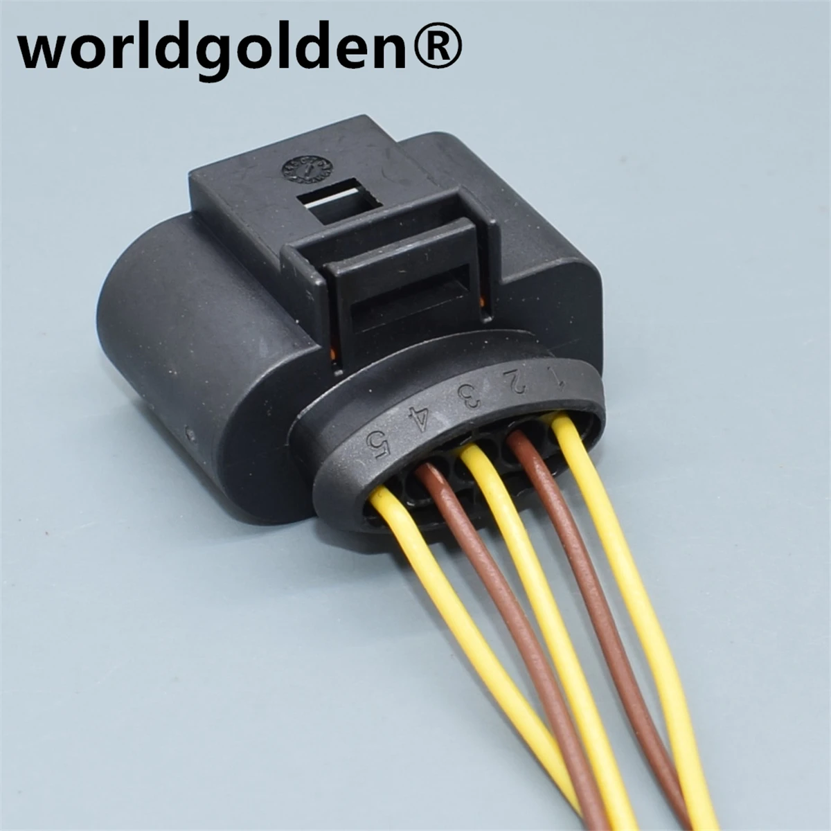 worldgolden 5 Pin 1.5mm Car Flowmeter Wiring Harness Waterproof Socket For VW Audi 1-969920-1 6N0973805 1J0973705