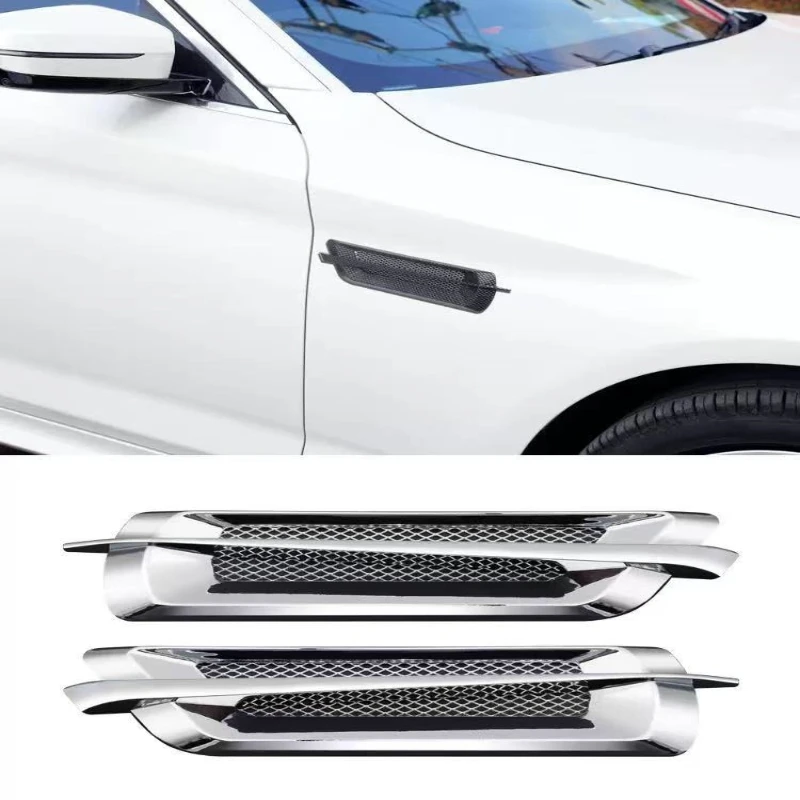 

2Pcs Car Side Air Flow Vent for Fender Hole Cover Intake Grille Duct Decoration ABS Plastic Sticker Car Accessories Exterior