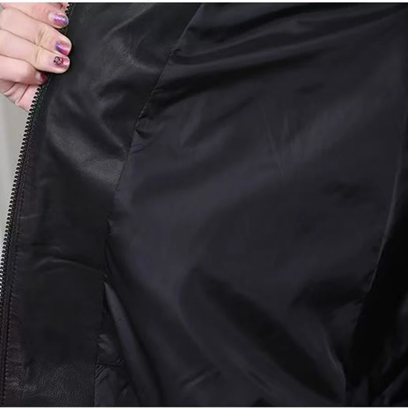 Parka da neve addensato Giacca invernale in pelle PU con cappuccio calda da donna Cappotto lungo allentato nero Capispalla in pelle di cotone di lusso antivento