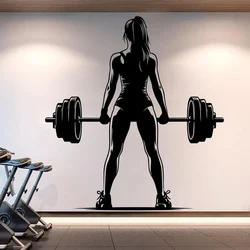 Gym Wall Decal Girl Power Fitness Decor Vinyl Workout Gym Wall Stickers Bedroom Gym Workout Girl Motivation Crossfit Decal S302