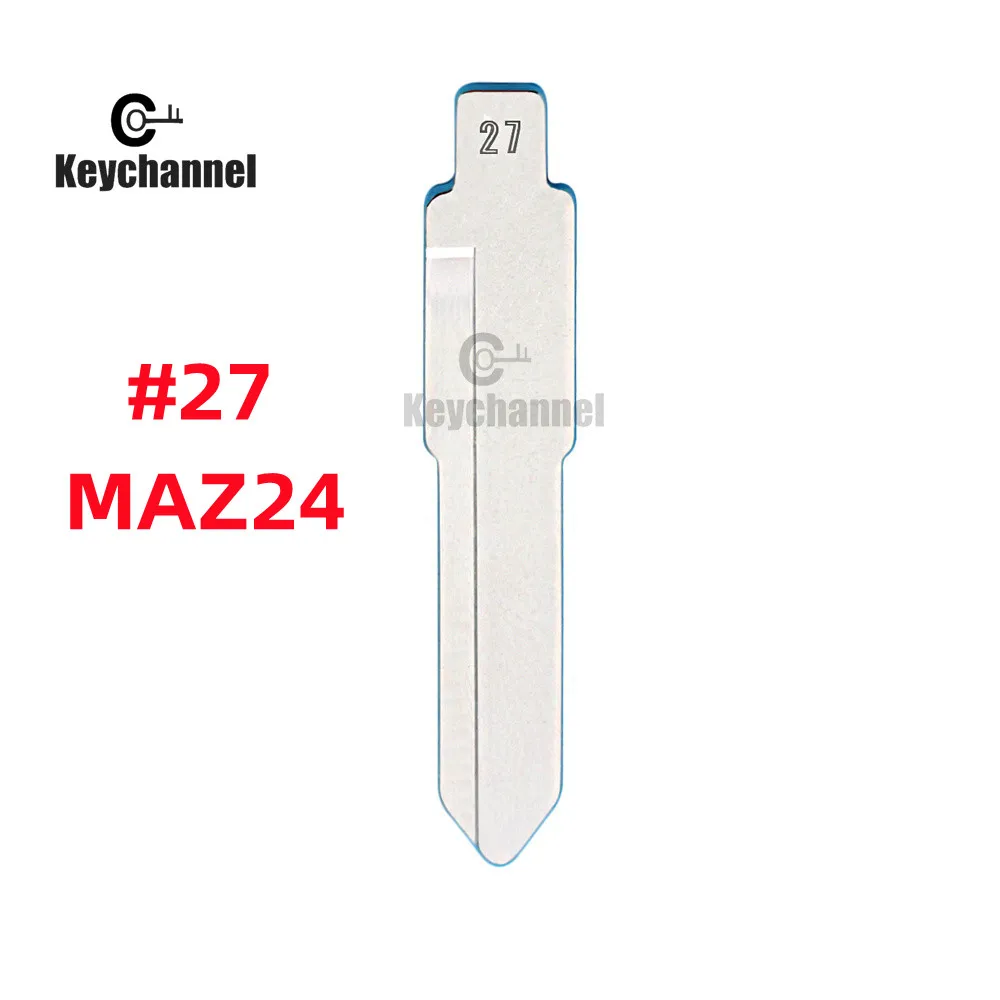 10pcs Universal Car Flip Key Blade MZ31 MAZ24R MAZ-11D KD Key Blank 27# MAZ13 for Mazda M2 M3 M5 M6 M8  for KEYDIY VVDI Remote