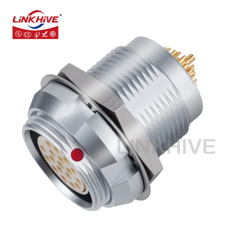 Compatible with Fischer DBP Panel Mounted Receptacles 102/103/1031/104/105 2 3 4 5 6 7 8 10 12 16 19 Pin Push-pull Connector