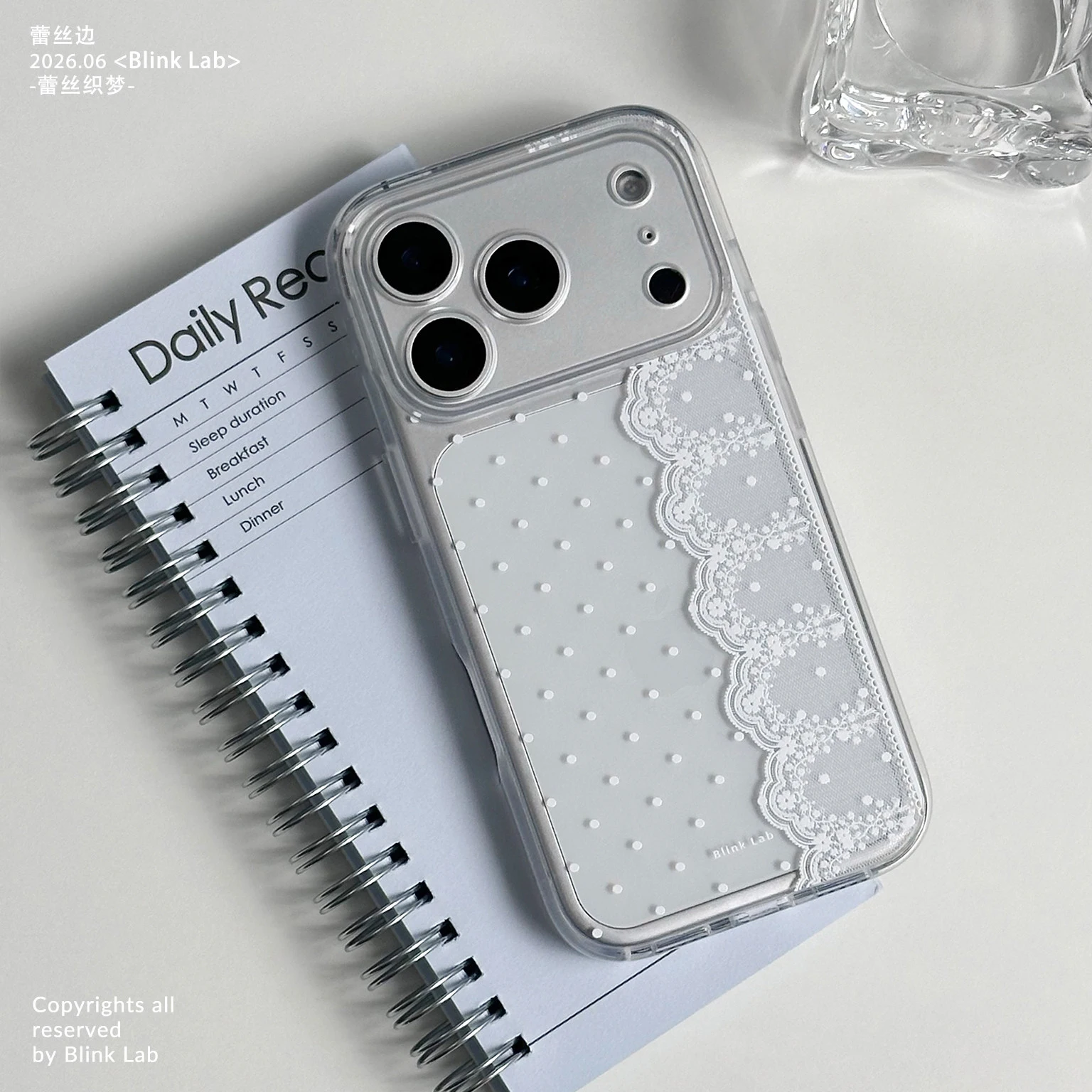 Korean Ins Lace Edge Polka Dots Phone Case For iPhone 17 Air 16e 16 Pro Max 15 14 Plus 13 12 11 Shockproof Silicone Back Cover