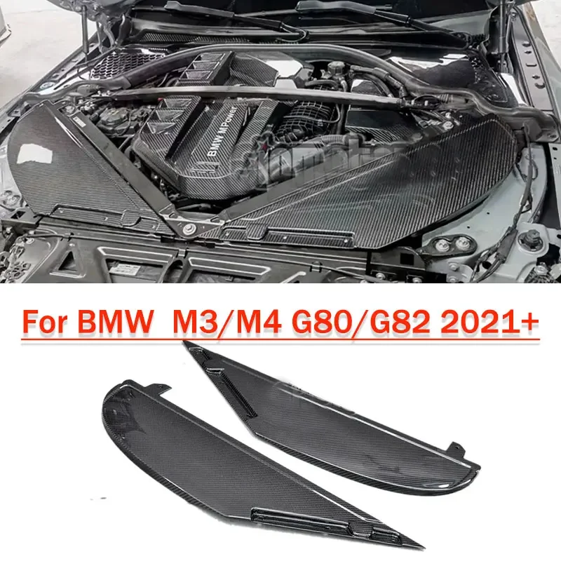 

For The New BMW 2021+ M3M4 G80 G82 Dry Carbon Fiber Modified Intake Guard Engine Compartment Modified Intake Guard