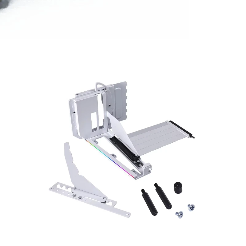 Multi-directional vertical graphics card bracket, which can be adjusted in three sections